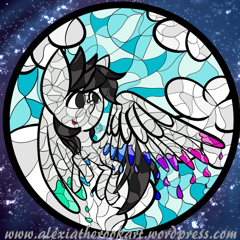 Sketch Pad Stained Glass Commission for Corebolt [oatmeal273]